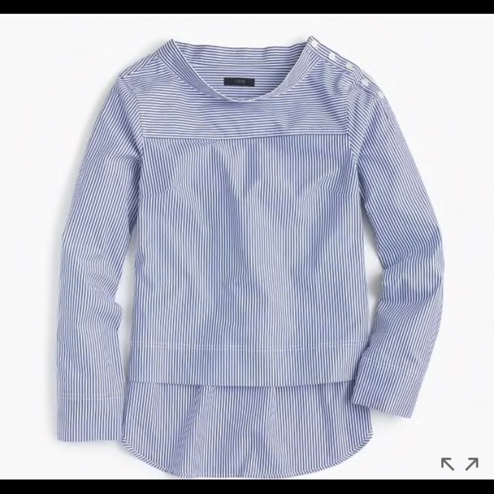 Funnel Neck Striped Shirt color Cobalt Classic 💕